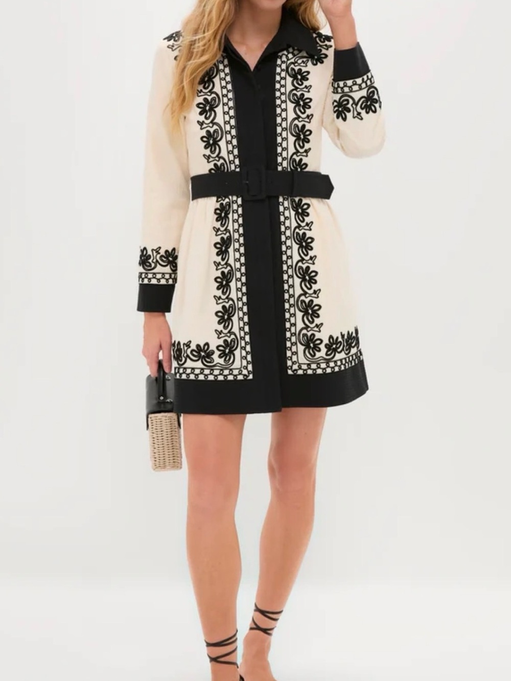 NWT Tuckernuck Soutache Cotton Long Sleeve Mini Chloe Dress…
